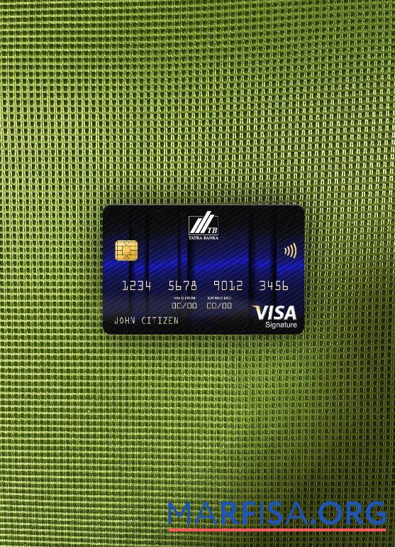 Printable Slovakia Tatra Bank visa signature card photolook front example
